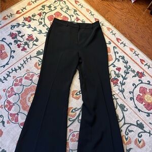 Reformation Black Flare Trouser Pants